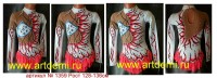 Suit for art gymnastics The article  1359 Sizes: Growth of 128-136 centimeters - www.artdemi.ru