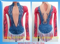 Suit for art gymnastics The article  4951 Sizes: Growth of 126-136 centimeters - www.artdemi.ru