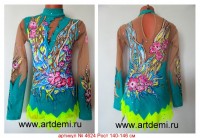 Suit for art gymnastics The article № 4624 Sizes: Growth of 140-146 centimeters - www.artdemi.ru