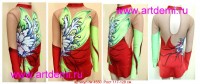 Suit for art gymnastics The article  4550 Sizes: Growth of 117-128 centimeters - www.artdemi.ru