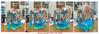 Suit for art gymnastics The article  4827 Sizes: Growth 130-138 centimeters - www.artdemi.ru