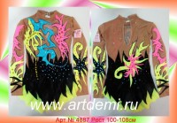 Suit for art gymnastics The art  4887 Sizes: Growth of 100-108 centimeters - www.artdemi.ru