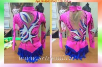 Suit for art gymnastics The art  4943 Sizes: Growth of 100-108 centimeters - www.artdemi.ru