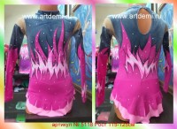 Suit for art gymnastics The article № 5118 Sizes: Growth of 115-125 centimeters - www.artdemi.ru