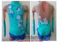 Suit for art gymnastics The article  5136 Sizes: Growth of 115-125 centimeters - www.artdemi.ru