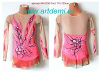 Suit for art gymnastics The article  5195 Sizes: Growth of 115-120 centimeters - www.artdemi.ru