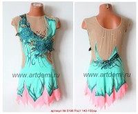 Suit for art gymnastics The article № 5198 Sizes: Growth of 140-150 centimeters - www.artdemi.ru