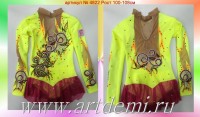 Suit for art gymnastics The article  4822 Sizes: Growth of 100-108 centimeters - www.artdemi.ru