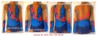 Suit for art gymnastics The article  4619 Sizes: Growth of 124-136 centimeters - www.artdemi.ru